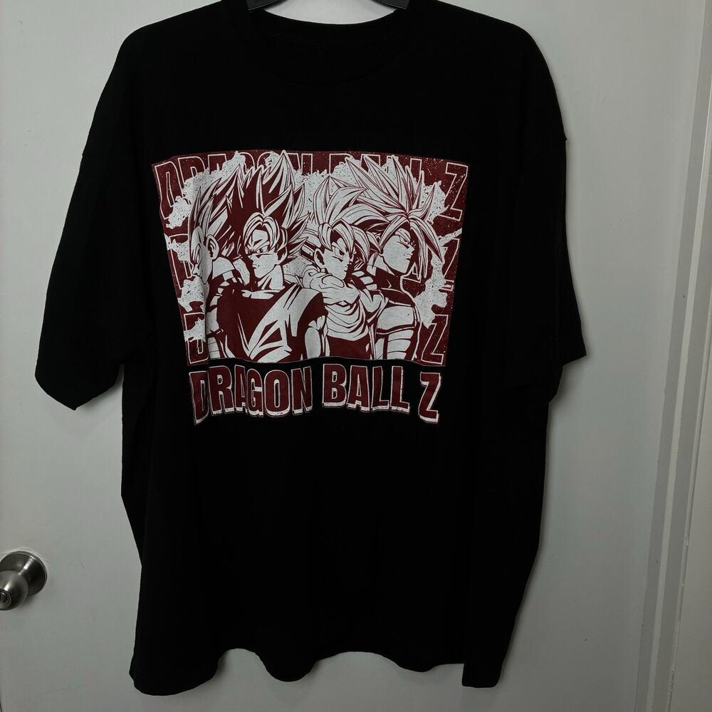 Dragon Ball Z Black Men's Short Sleeve T-Shirt 4XL 100% Cotton Graphic Print